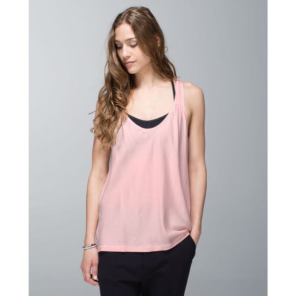 Lululemon | Sz 6 | Lululemon Peace Of Mind Tank in Pretty Pink Yoga Workout Top - Picture 8 of 9